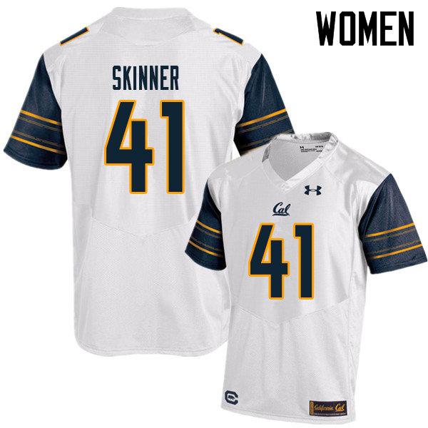 Women #41 Ben Skinner Cal Bears UA College Football Jerseys Sale-White